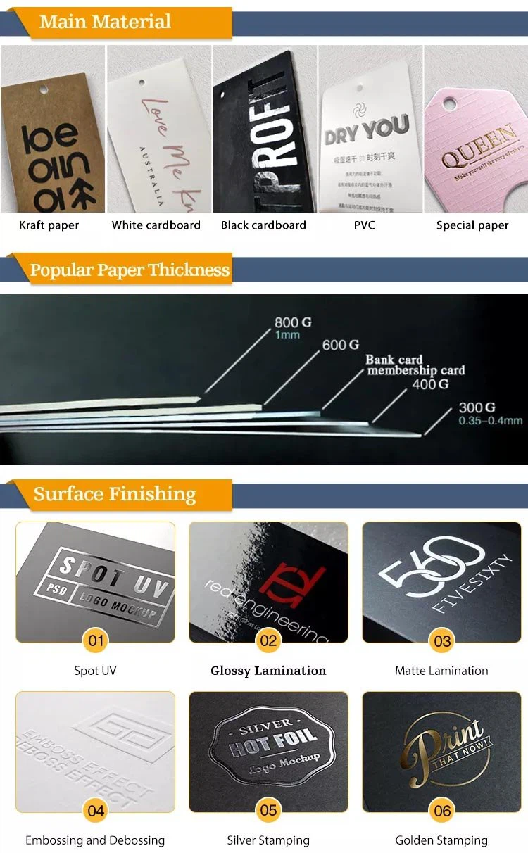 thank you card material and surface finish