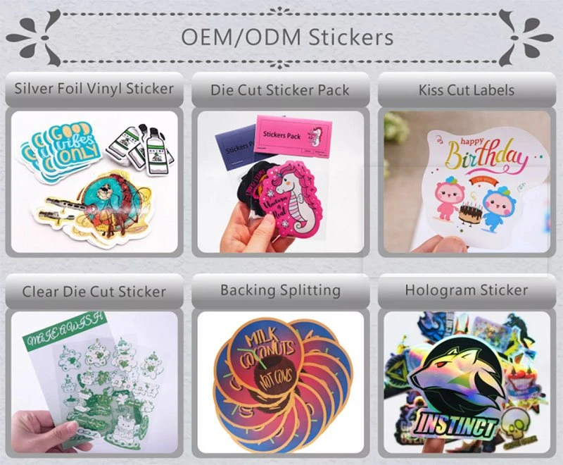 Waterproof die cut vinyl sticker
